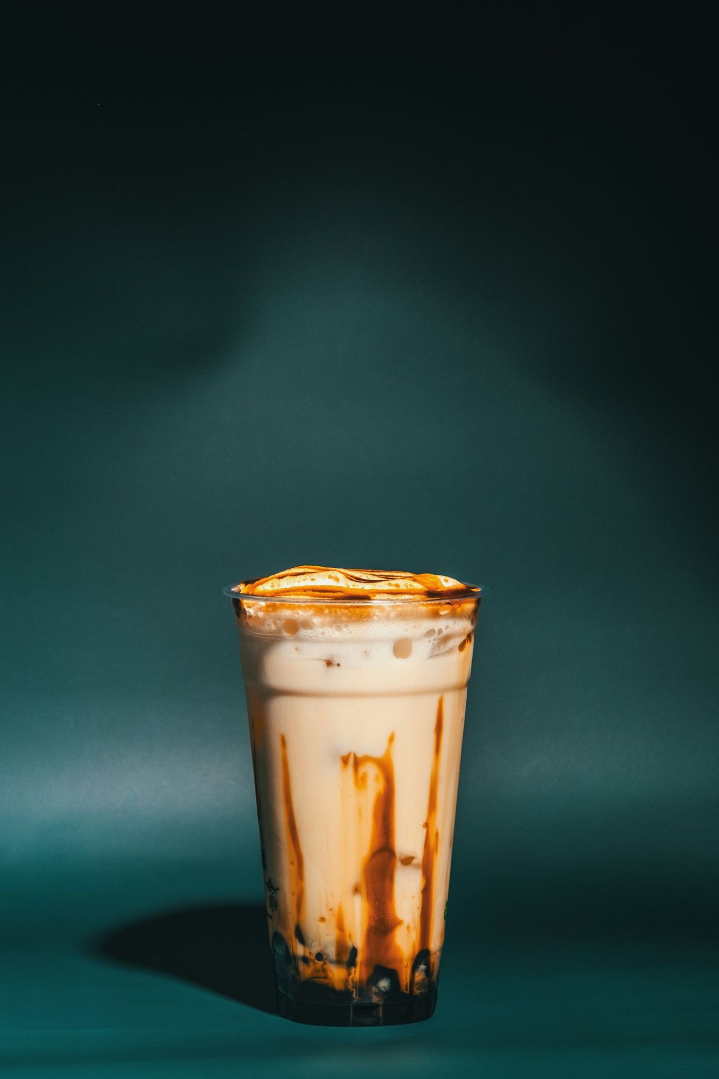 Brown sugar milk tea with tapioca pearls