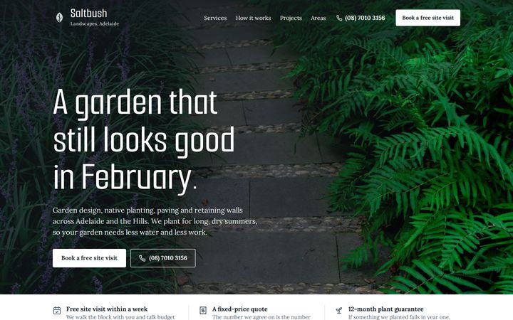 Saltbush Landscapes example website